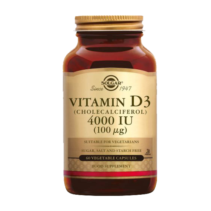 Solgar Vitamins - Vitamin D3 4000 IU - 60 caps - Vitamine D